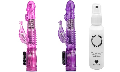 Vibratore con 20 modalità di vibrazione disponibile in 2 colori e spray disinfettante opzionale