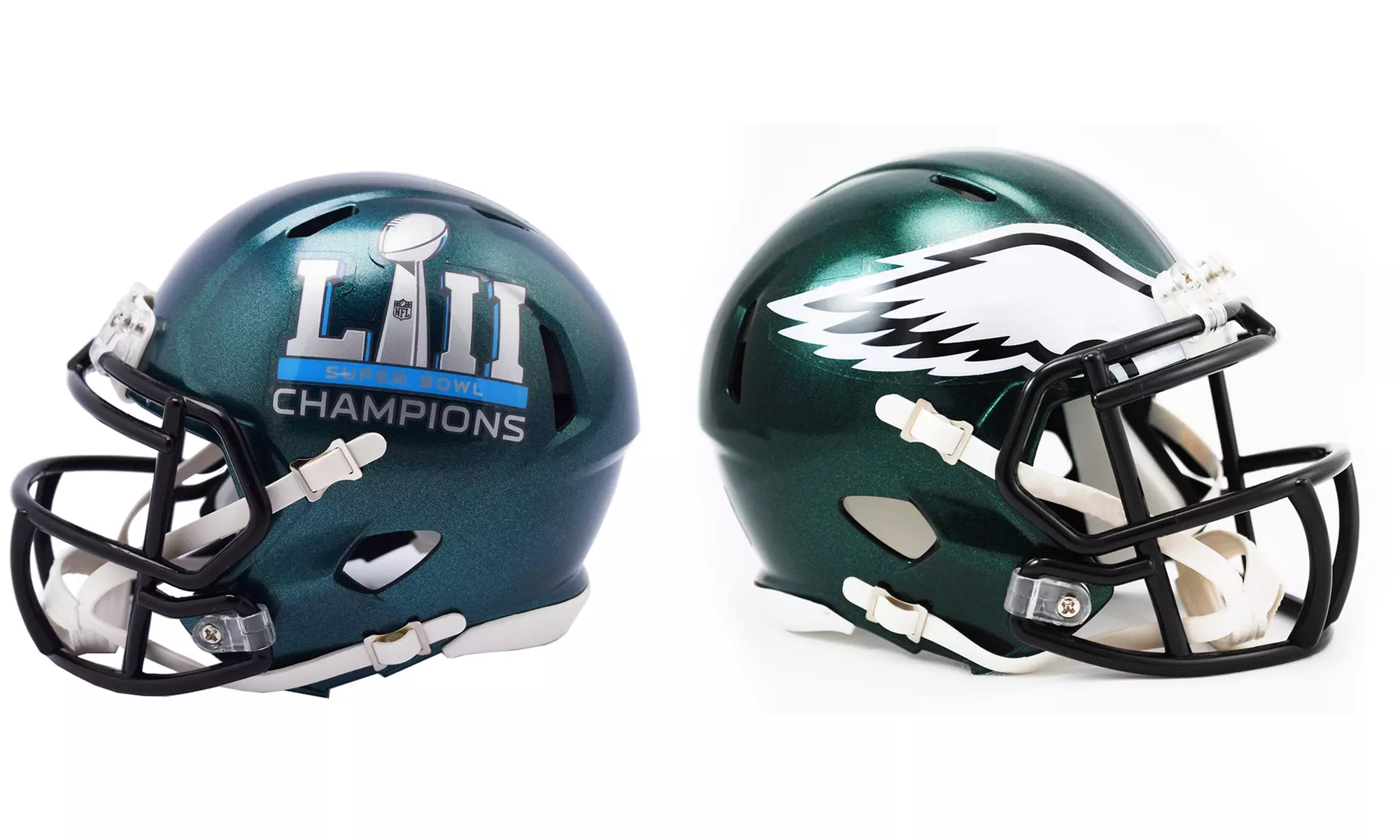 Riddell Philadelphia Eagles NFL Super Bowl 52 Champions Speed & Mini Replica Helmets - Primary Image