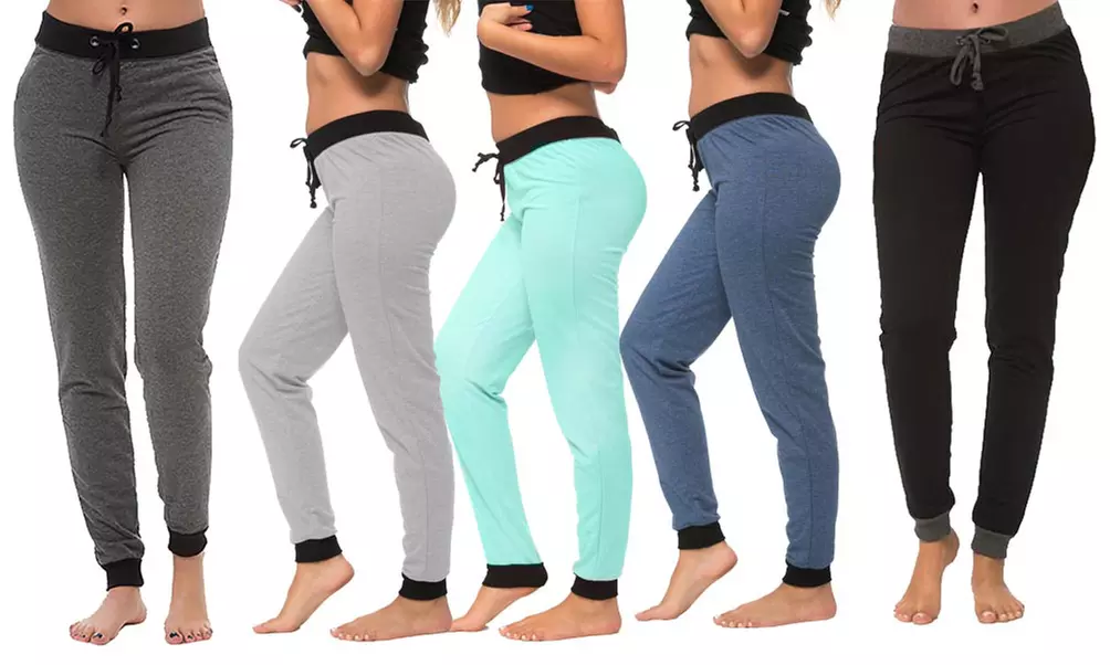 Coco Limon Women's Jogger Pants (5-Pack). Available in Plus Sizes. - Second Medium