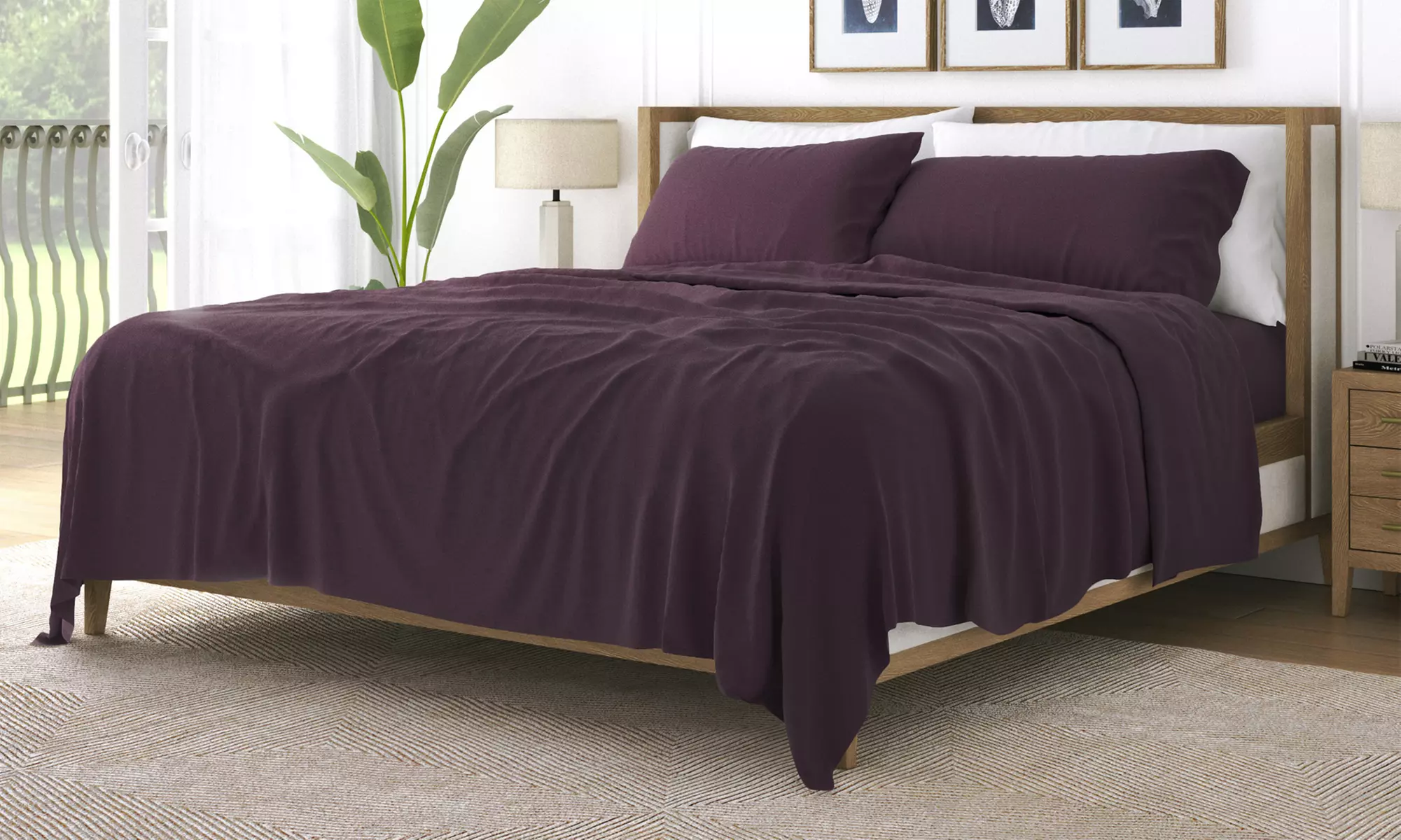 Merit Linens 6-Piece Luxury Wrinkle Free Hotel Bed Sheet Set