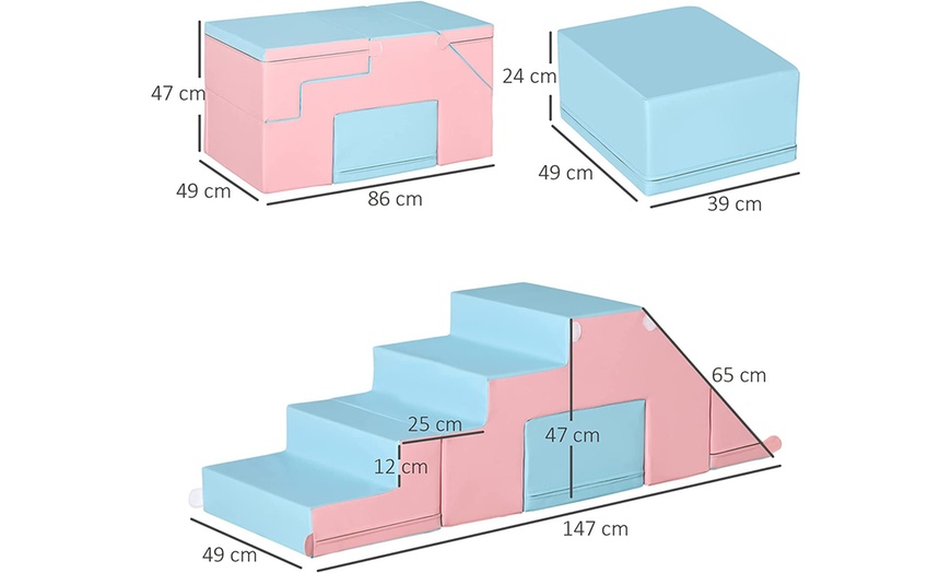 Image 10: HomCom Soft Play Sets for Toddlers