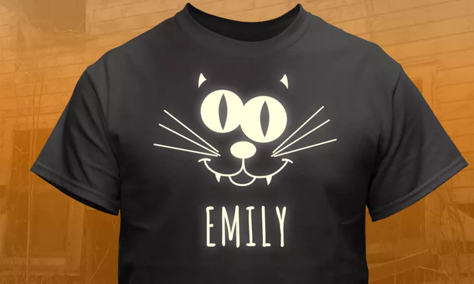 1 or 2 Personalized Glow-in-the-Dark T-Shirts from Giftsforyounow.com (Up to 52% Off) - Primary Image