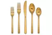 Cambridge Stainless Steel Flatware Set: Black Satin, Gold Satin, Rainbow Mirror, or Copper Mirror (20-Piece) - Second Medium