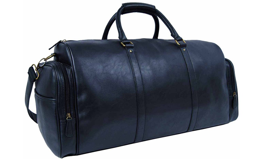 Image 2: Men’s Faux Leather Holdall