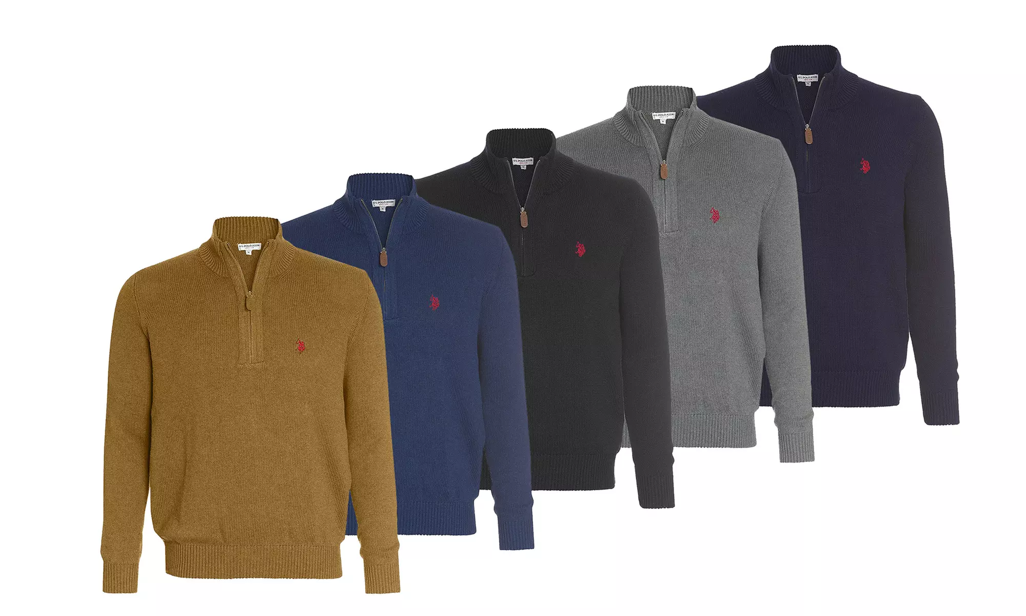 Pull en tricot avec col zippé pour homme U.S. Polo Assn - Primary Image