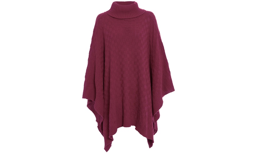 Image 10: Oops Oversize Roll Neck Poncho Jumper 