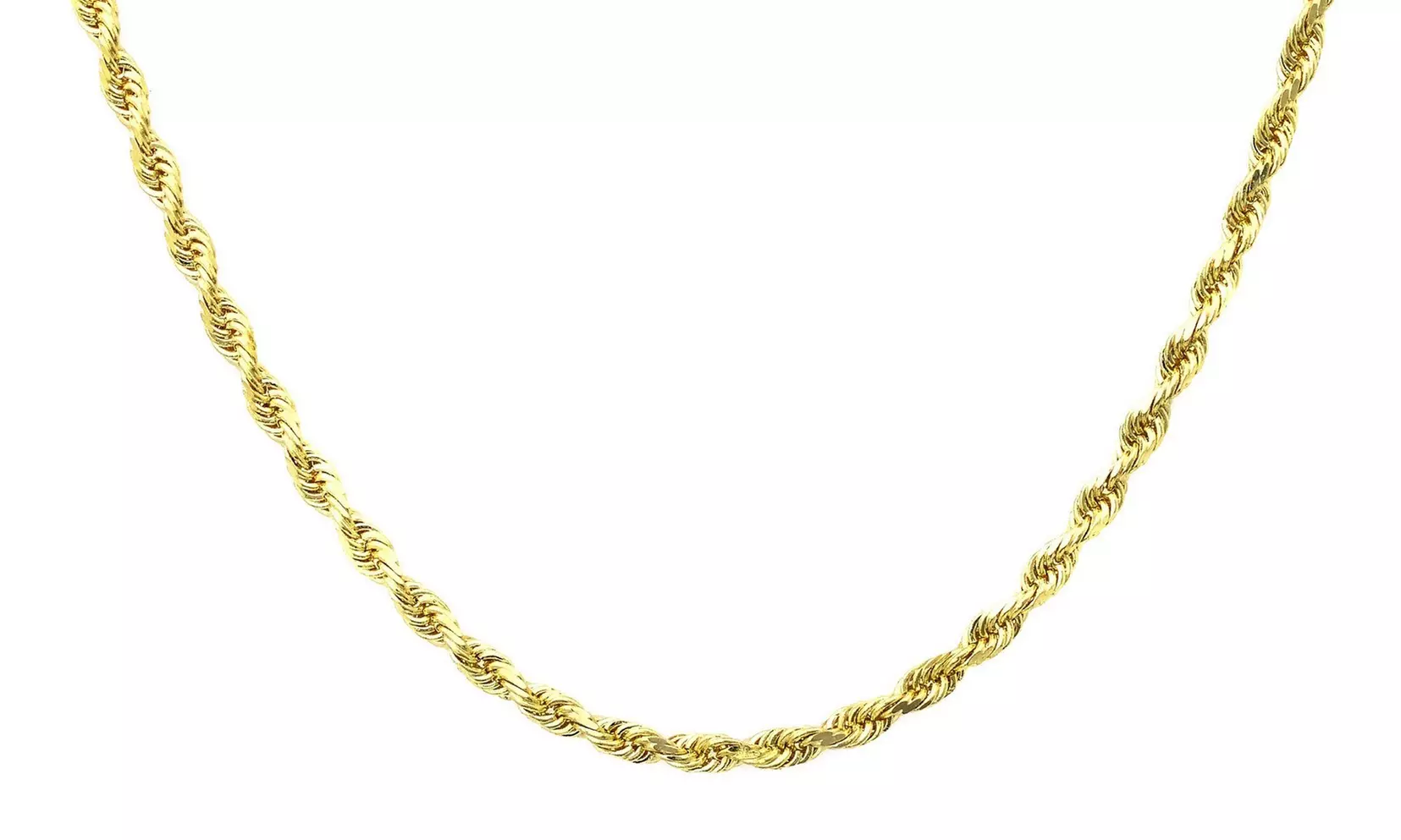18K Gold 2.5MM Rope Chain Necklace by Moricci - Primary Image