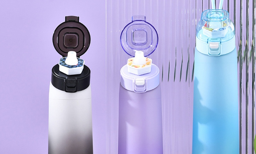 Image 22: 700ml or 1L Water Bottles with Seven Fruit Fragrance Rings