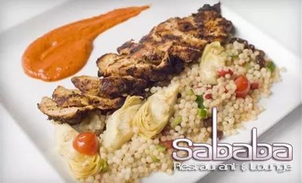 $25 for $50 Worth of Upscale American-Mediterranean Fusion Fare and Drinks at Sababa Restaurant and Lounge in Long Beach - Primary Image