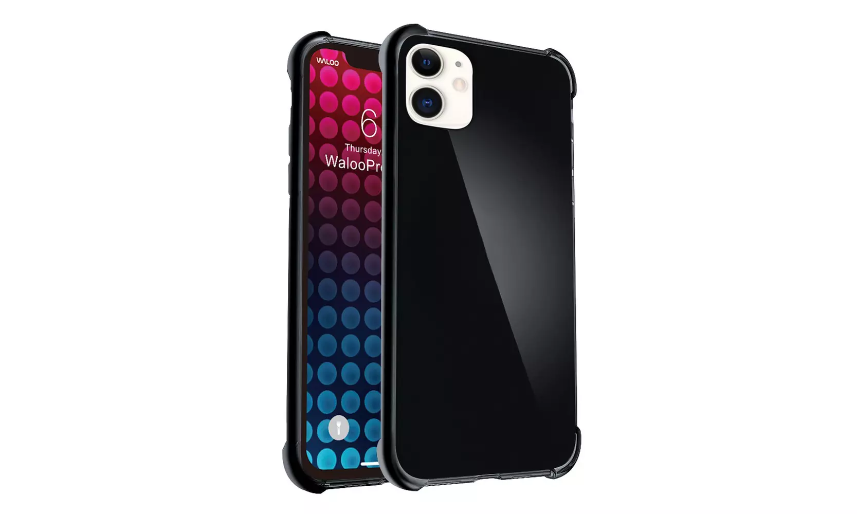 Waloo Clear & Colored Frosted Case for iPhone 11, 11 Pro, 11 Pro Max