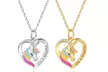 Un ou deux colliers avec pendentif en forme de coeur et licorne - Image 2