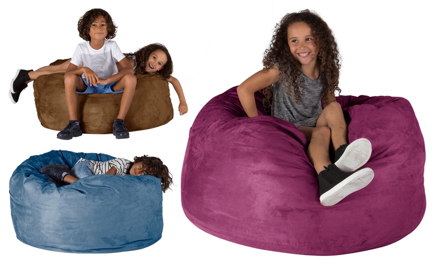 Image 1: Big Bertha Suede Bean Bags