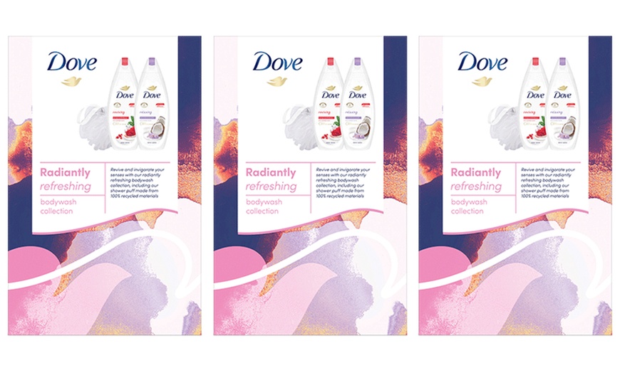 Image 7: Up to Four Dove Radiantly Refreshing Body Wash Collection Sets