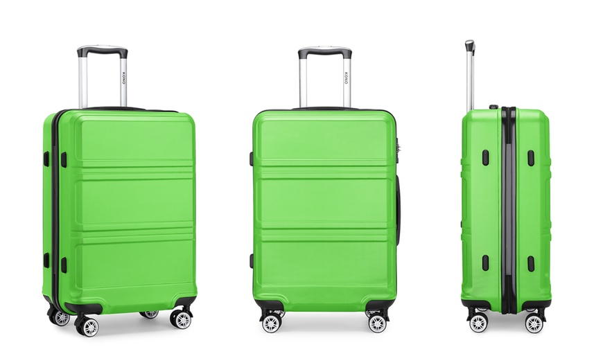 Image 3: One or Three Hard Shell Suitcases with Swivel wheels and TSA Lock