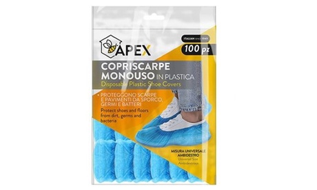 100 copriscarpe monouso in plastica