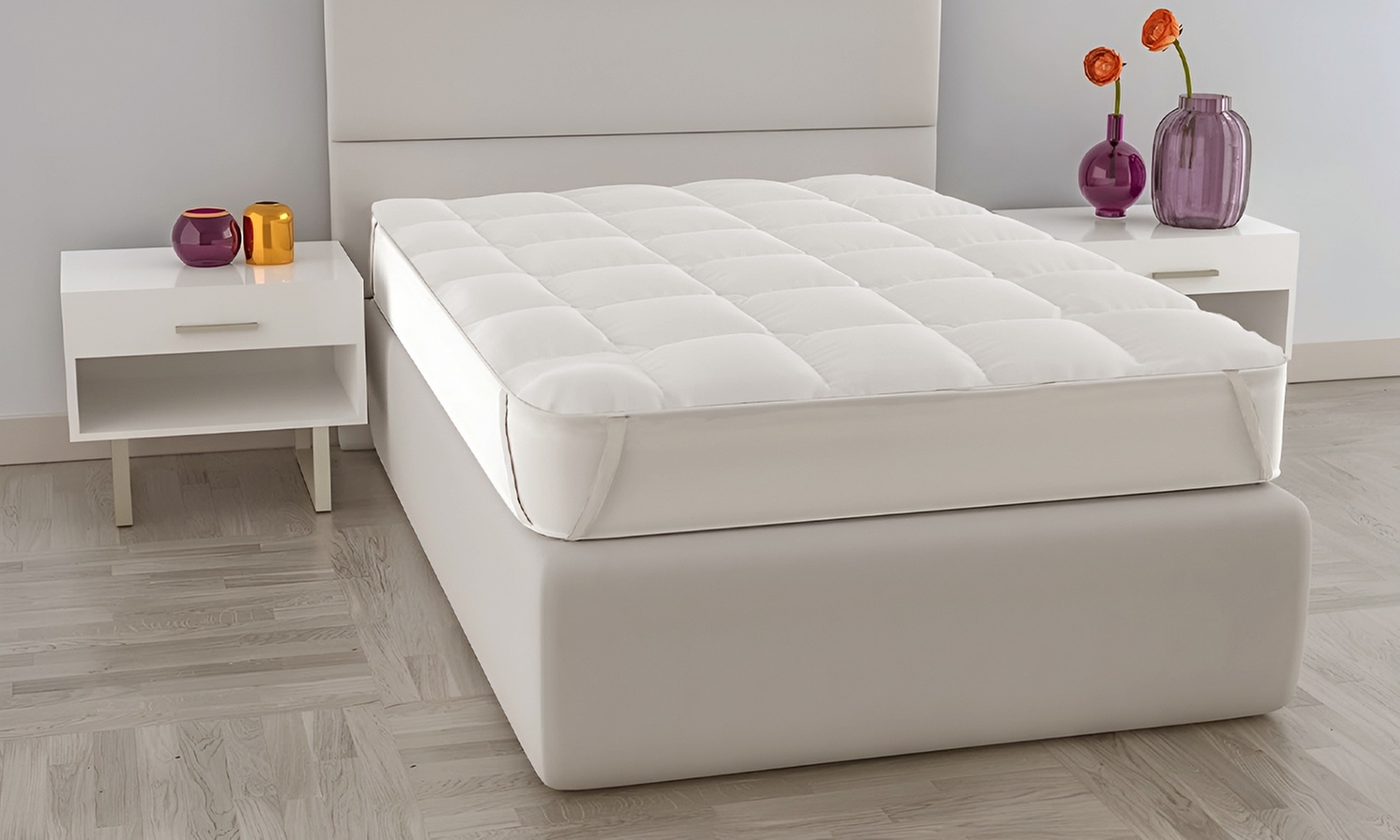 Surmatelas en microfibre 130 x 200 cm, épaisseur de 3 cm