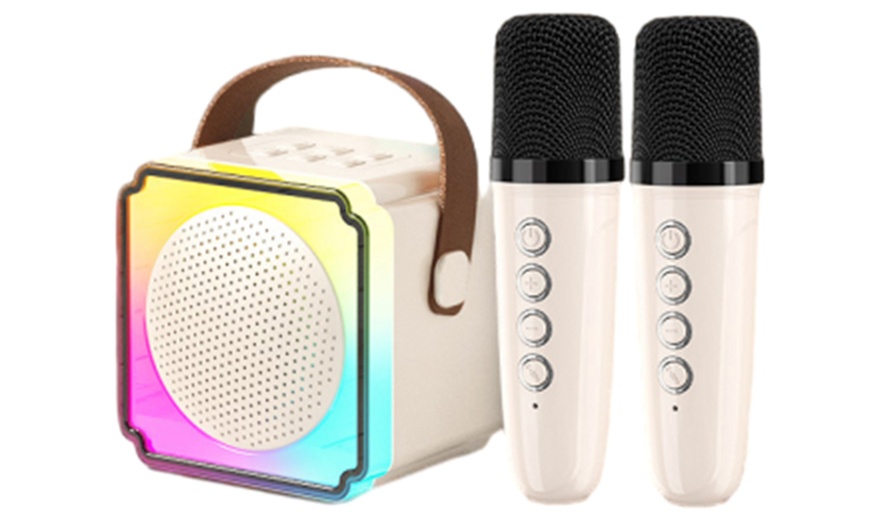 Image 6: Mini karaoke-set met 2 microfoons en speaker