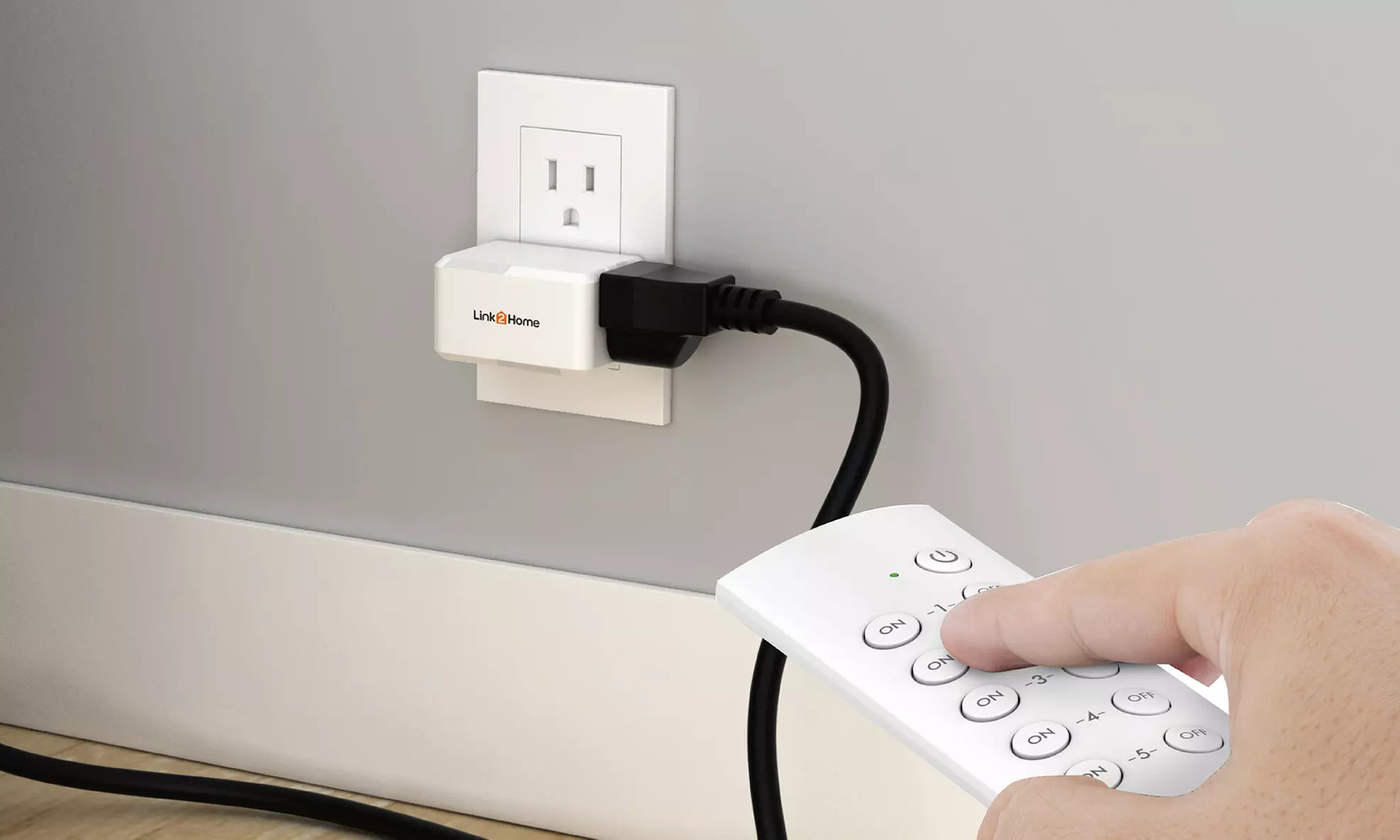 Link2Home Smart Outlet with Wireless Light Switch Remote (1, 3, 4 or 5 Pack) - Primary Image
