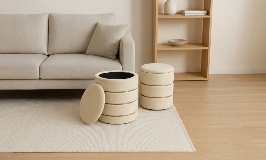 Image 2: Lot de 2 poufs de rangement "Romeo e Giulietta"