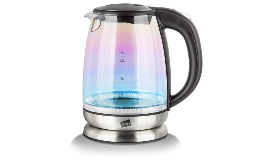 Image 2: Neo Rainbow Glass Kettle