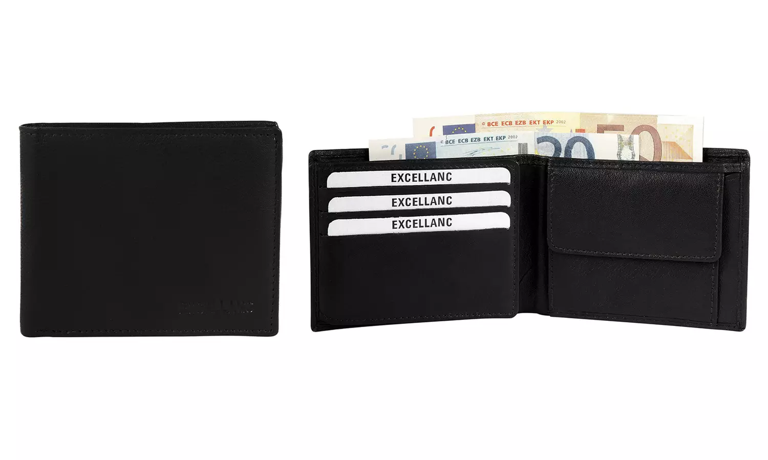 1x, 2x, oder 3x Herren- oder Unisex-Geldbörse aus Leder