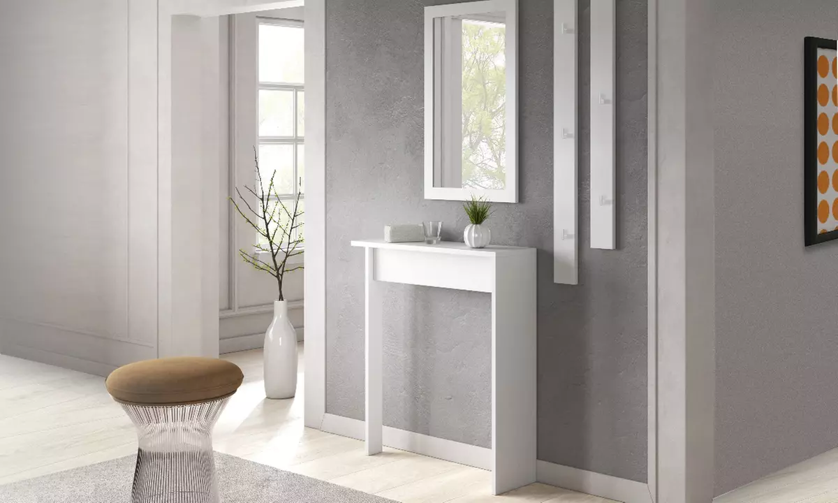 Möbel-Set für den Flur mit Spiegel, Garderobe und Konsole (53% sparen*) - Primary Image