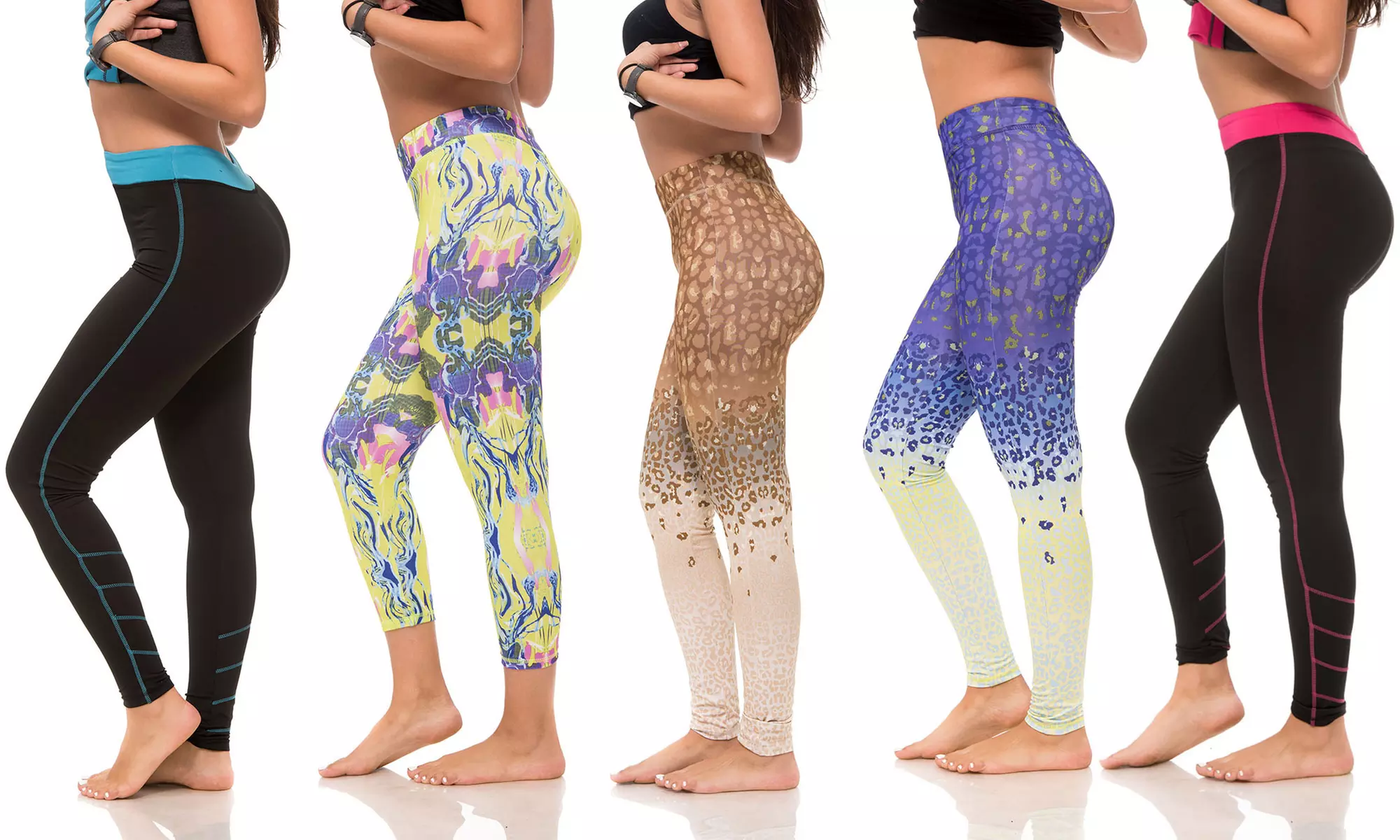 Women's Regular and Plus Size Active Stretch Leggings - Primary Image