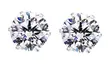 2.00 CTW Crystal Studs in Sterling Silver Made With Crystals From Swarovski - Second Medium