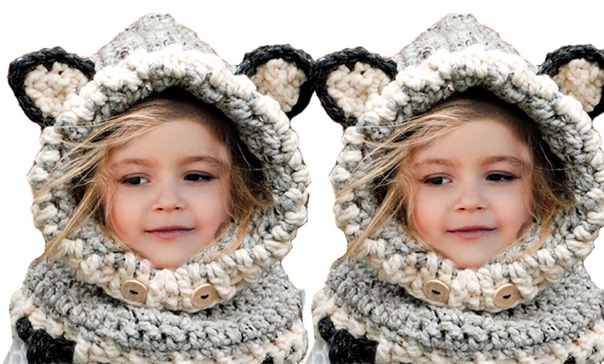 Image 10: Kids' Animal Hat and Scarf Set