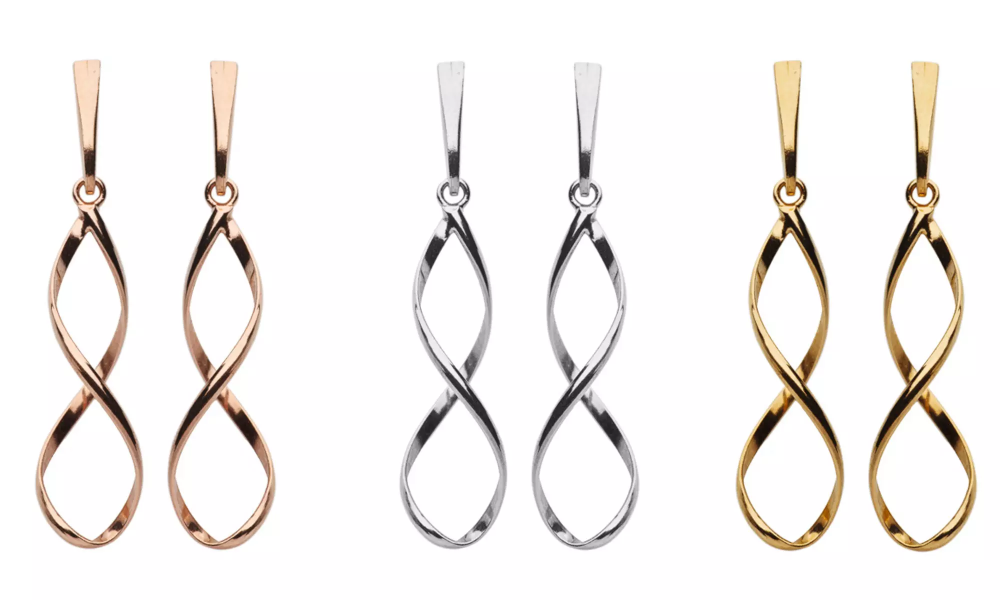 1 paar zilveren oorbellen