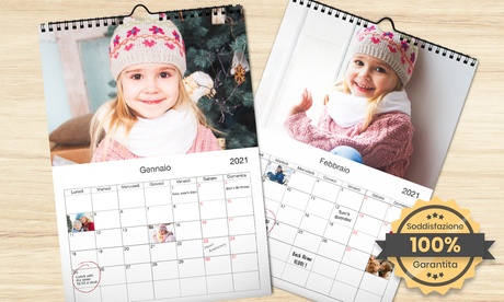 Fino a 5 calendari esclusivi da parete personalizzabili in formato A3 o A4 da PrinterPix (sconto fino a 90%)