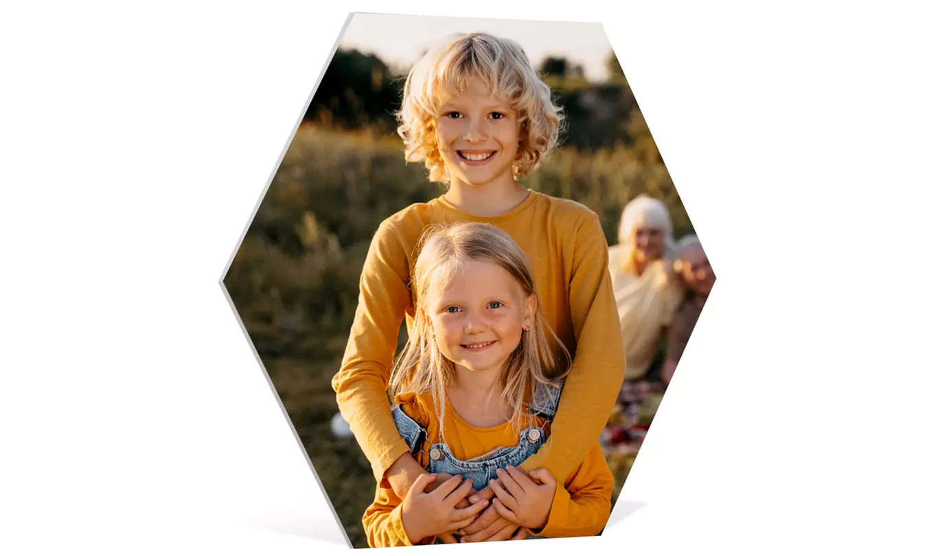 Jouw foto's op hexagon