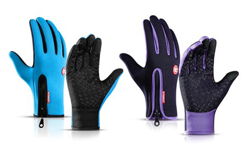 Image 14: One or Two Neoprene Insulated Gloves with Wrist Zip