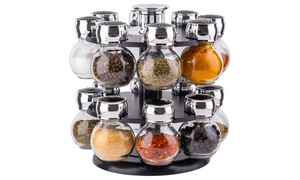  Rotating Spice Rack with 16 Jars 