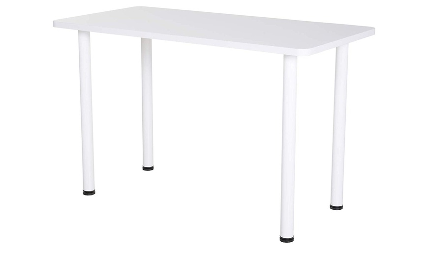 Image 2: HomCom Industrial Dining Table