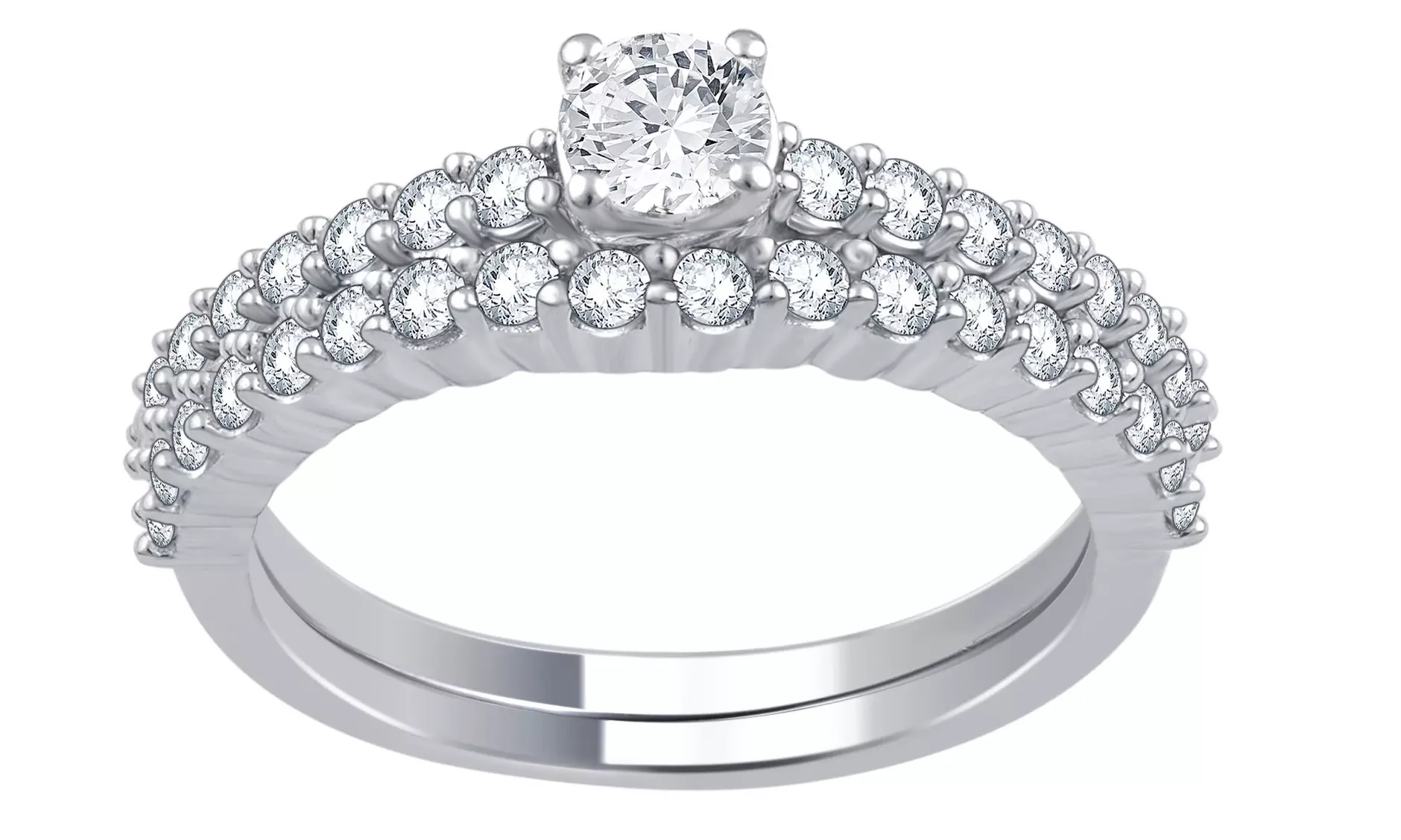 1.00 CTTW Diamond Bridal Ring Set in 14K Gold by Brilliant Diamond - Primary Image