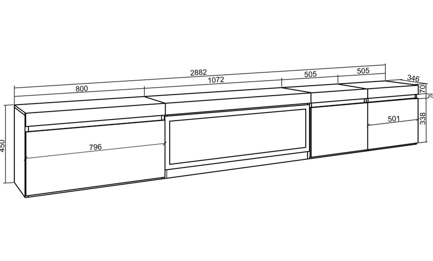 Image 36: Mueble TV '' Cozy'' con Chimenea Eléctrica XXL opcional y almacenaje