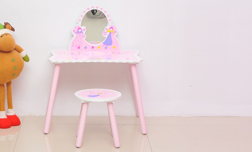 Image 20: Kids Pretend Play Vanity Table