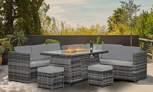 Garden Furniture Set with Firepit Table