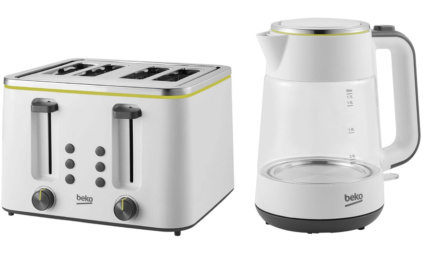 Image 1: Beko Toaster and Kettle Set