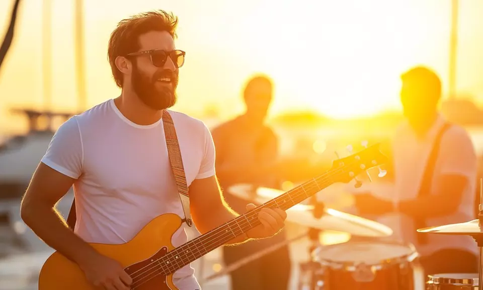 NYC Two Hour Sunset Cruise with Live Music and Skyline Views