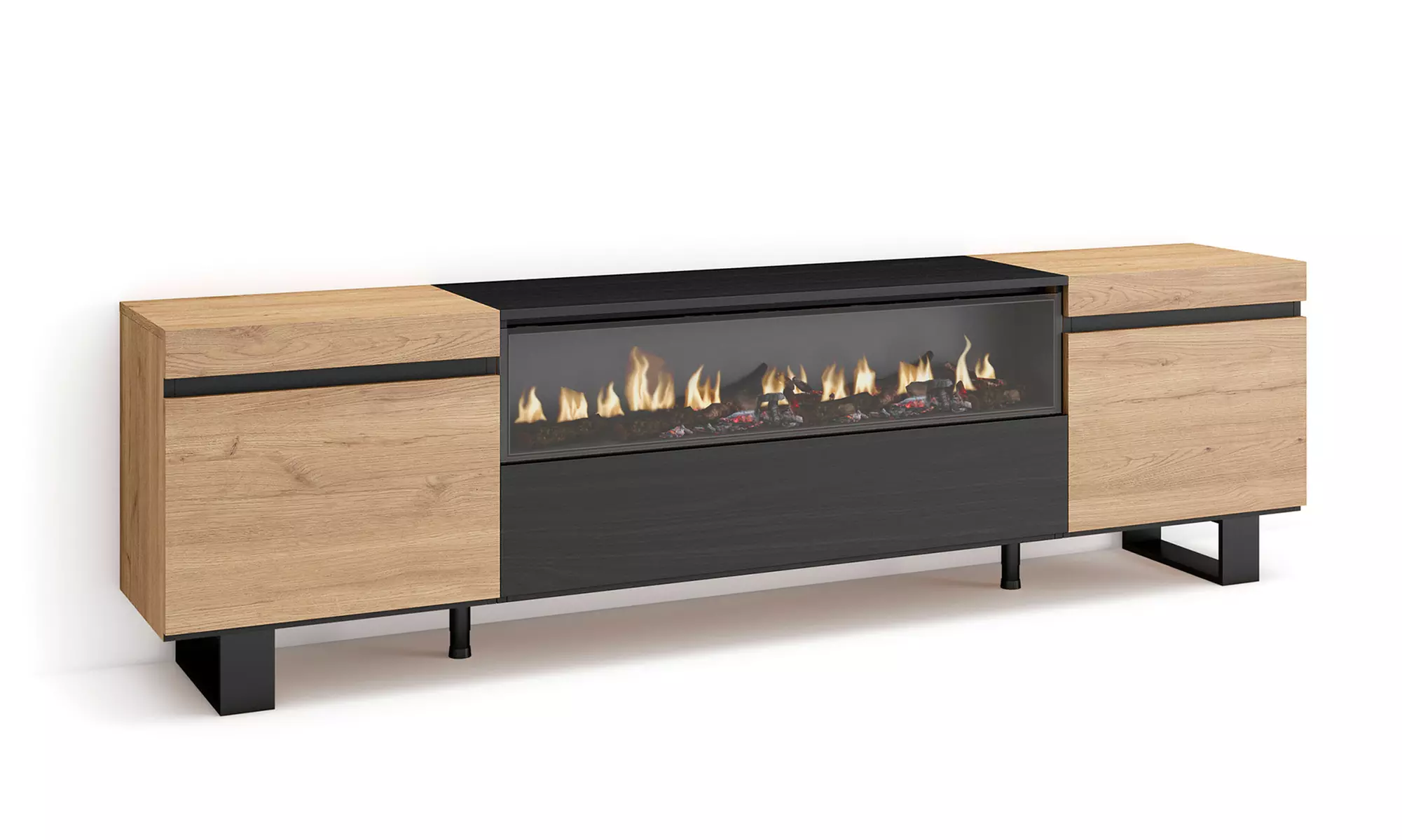 TV-Schrank mit/ohne LED-Elektrokamin