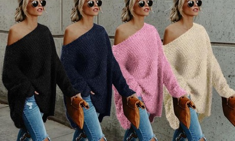Pull décontracté à manches bouffantes, pour femme