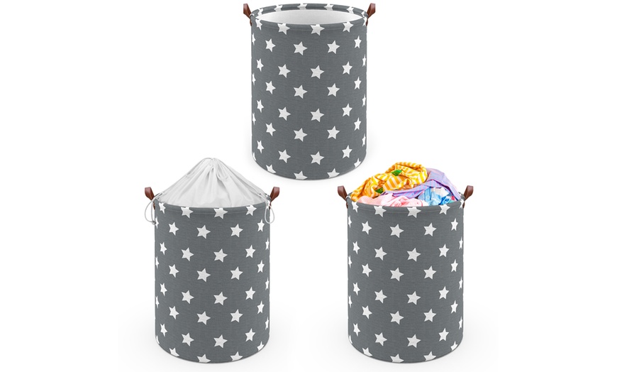 Image 5: Vinsani Drawstring Laundry Basket