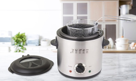 Friggitrice elettrica Silvano da 1 L in acciaio inossidabile