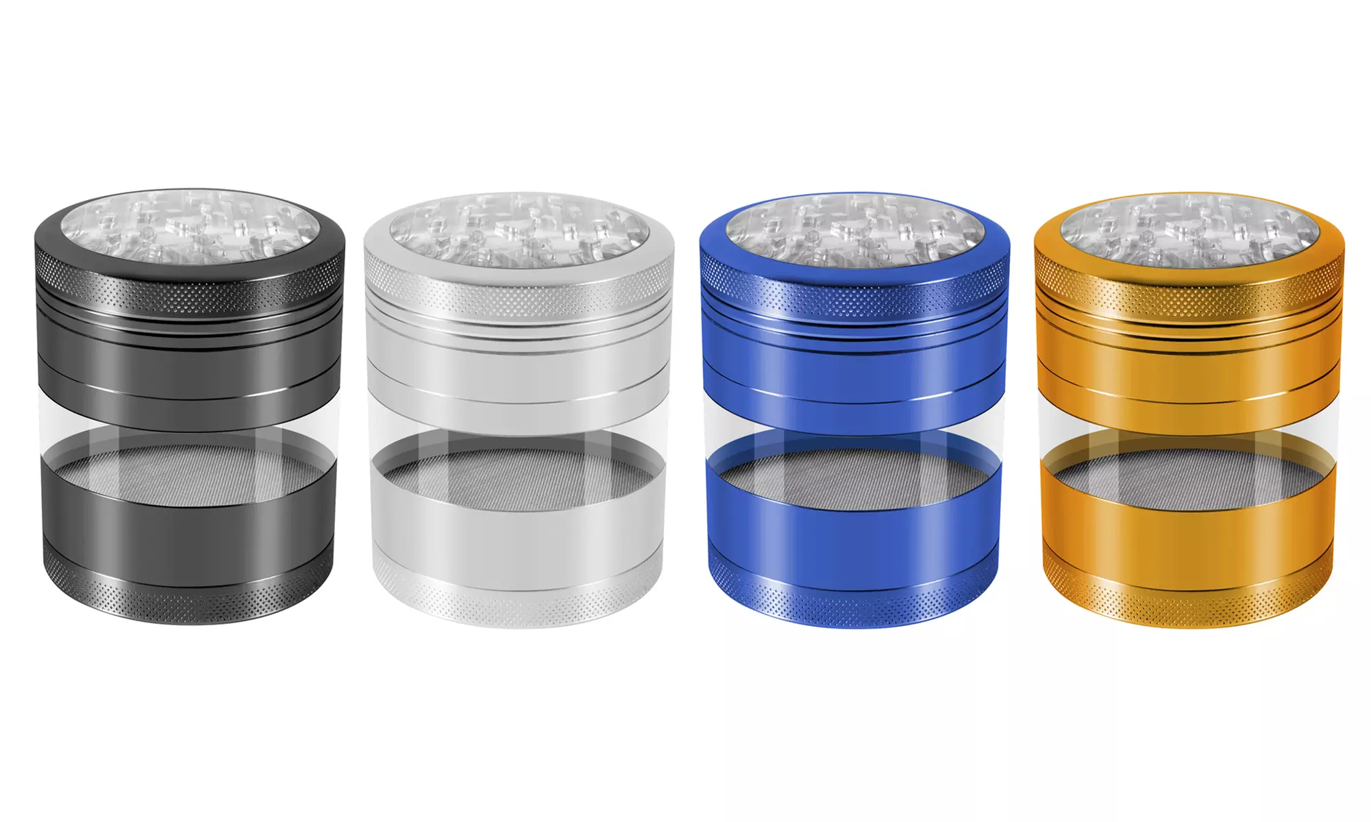 Aluminum Herb Grinder with Extra-Large Window - Primary Image