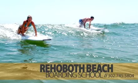 $32 for a Two-Hour Surfing Lesson at Rehoboth Beach Boarding School ($65 Value)  - Primary Image