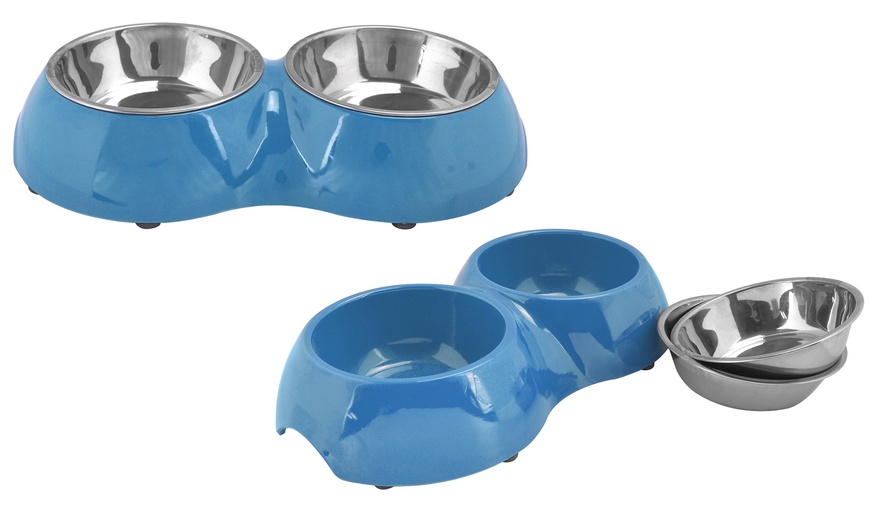 Image 4: Double Pet Bowl