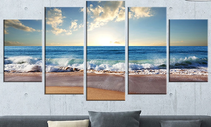 5-Panel Sea and Shore Wall Art | Groupon Goods