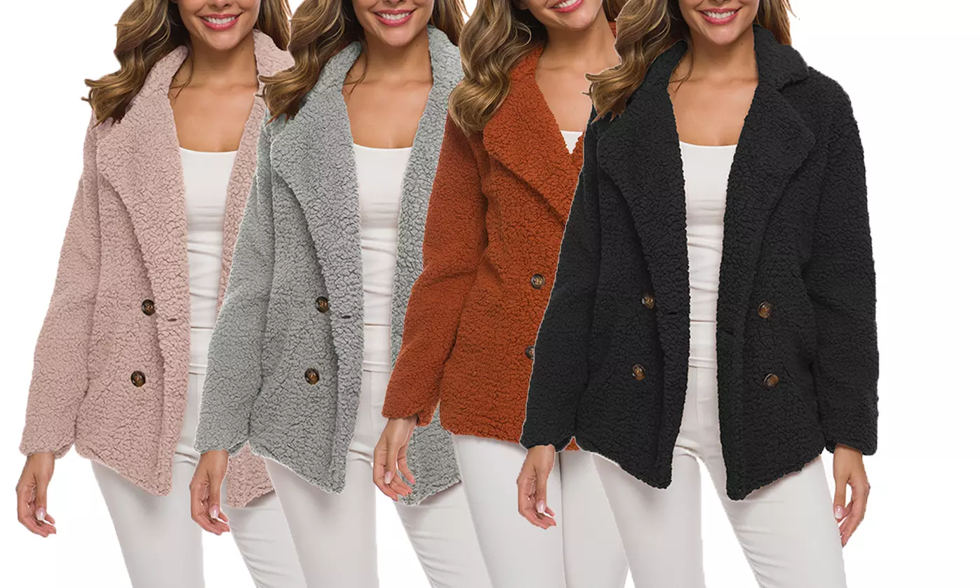Women's Soft Comfy Lightweight Teddy Jacket - Primary Image